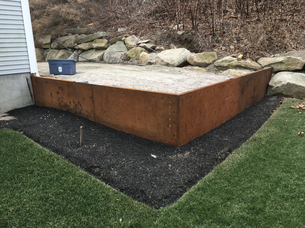 corten steel retaining wall